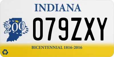 IN license plate 079ZXY