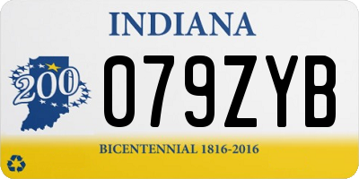 IN license plate 079ZYB