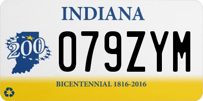 IN license plate 079ZYM