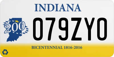 IN license plate 079ZYO