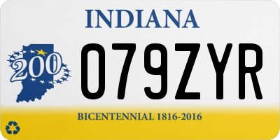IN license plate 079ZYR