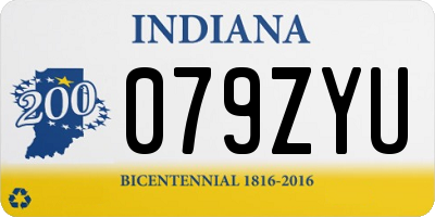 IN license plate 079ZYU