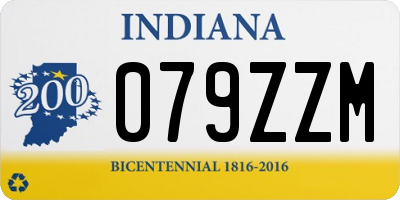 IN license plate 079ZZM