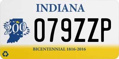 IN license plate 079ZZP