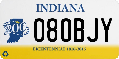 IN license plate 080BJY