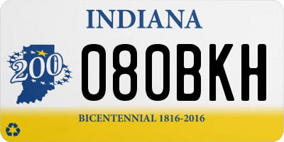 IN license plate 080BKH