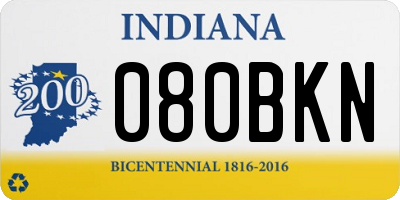 IN license plate 080BKN