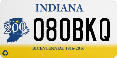 IN license plate 080BKQ