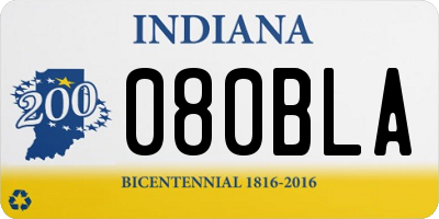 IN license plate 080BLA