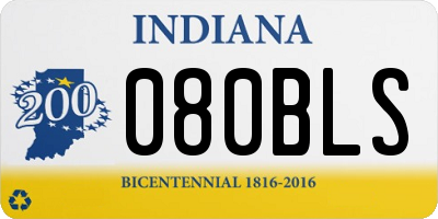IN license plate 080BLS