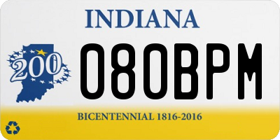 IN license plate 080BPM