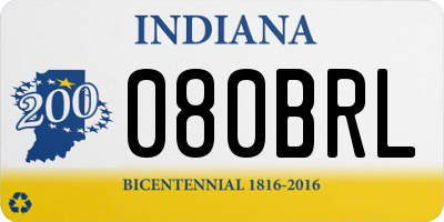 IN license plate 080BRL