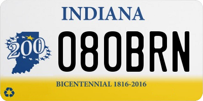 IN license plate 080BRN
