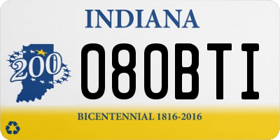IN license plate 080BTI