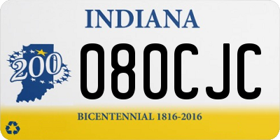 IN license plate 080CJC