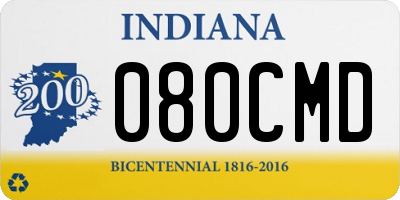 IN license plate 080CMD