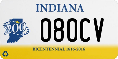 IN license plate 080CV