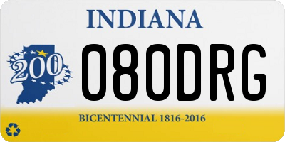 IN license plate 080DRG