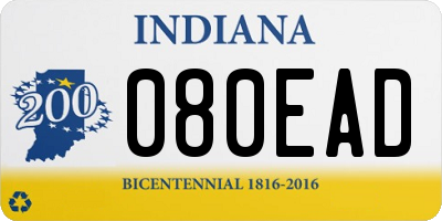 IN license plate 080EAD