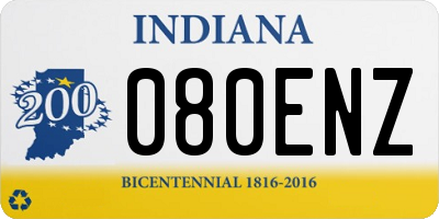 IN license plate 080ENZ