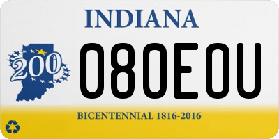 IN license plate 080EOU