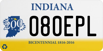 IN license plate 080EPL