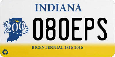 IN license plate 080EPS