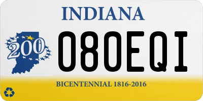 IN license plate 080EQI