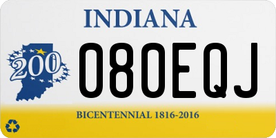 IN license plate 080EQJ