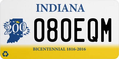 IN license plate 080EQM