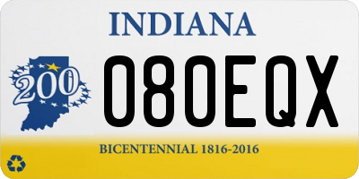 IN license plate 080EQX