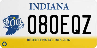 IN license plate 080EQZ