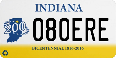 IN license plate 080ERE