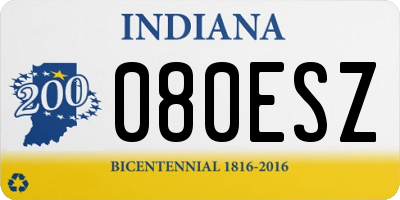 IN license plate 080ESZ