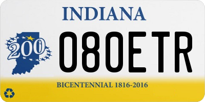 IN license plate 080ETR