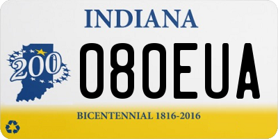 IN license plate 080EUA