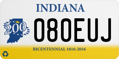 IN license plate 080EUJ