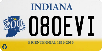 IN license plate 080EVI