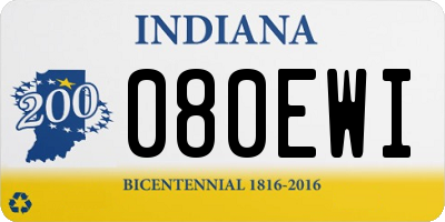 IN license plate 080EWI