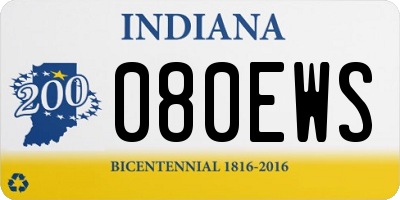IN license plate 080EWS