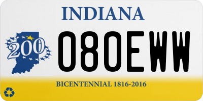 IN license plate 080EWW