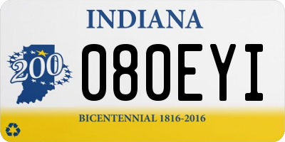 IN license plate 080EYI