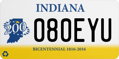 IN license plate 080EYU
