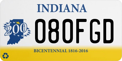 IN license plate 080FGD