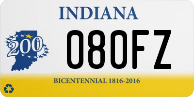 IN license plate 080FZ