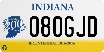IN license plate 080GJD