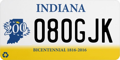 IN license plate 080GJK