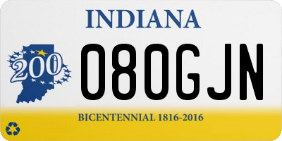 IN license plate 080GJN