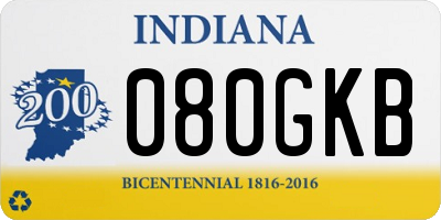 IN license plate 080GKB