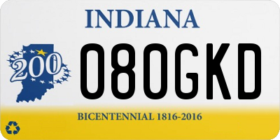 IN license plate 080GKD